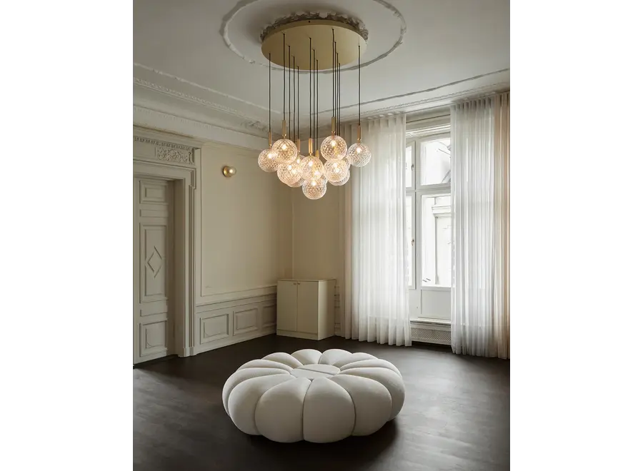 Pendant lamp Miira 13 - Large - Brass - Optic clear