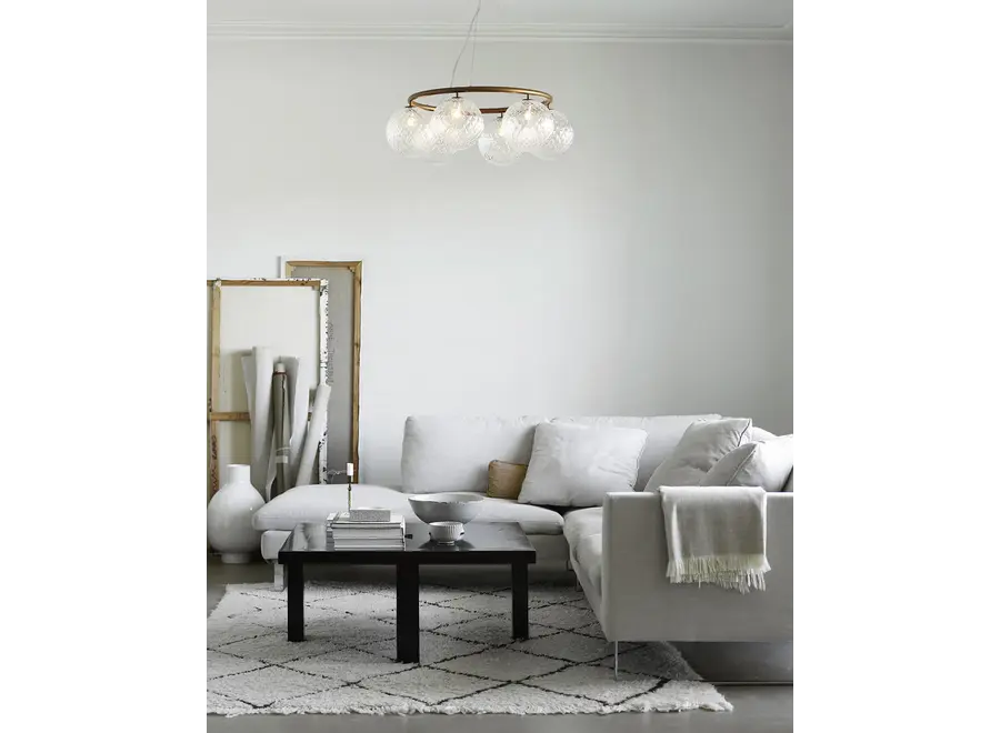 Pendant lamp Miira 6 - Circular - Dark bronze - Optic clear