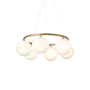 Pendant lamp Miira 6 - Circular - Brass - Opal