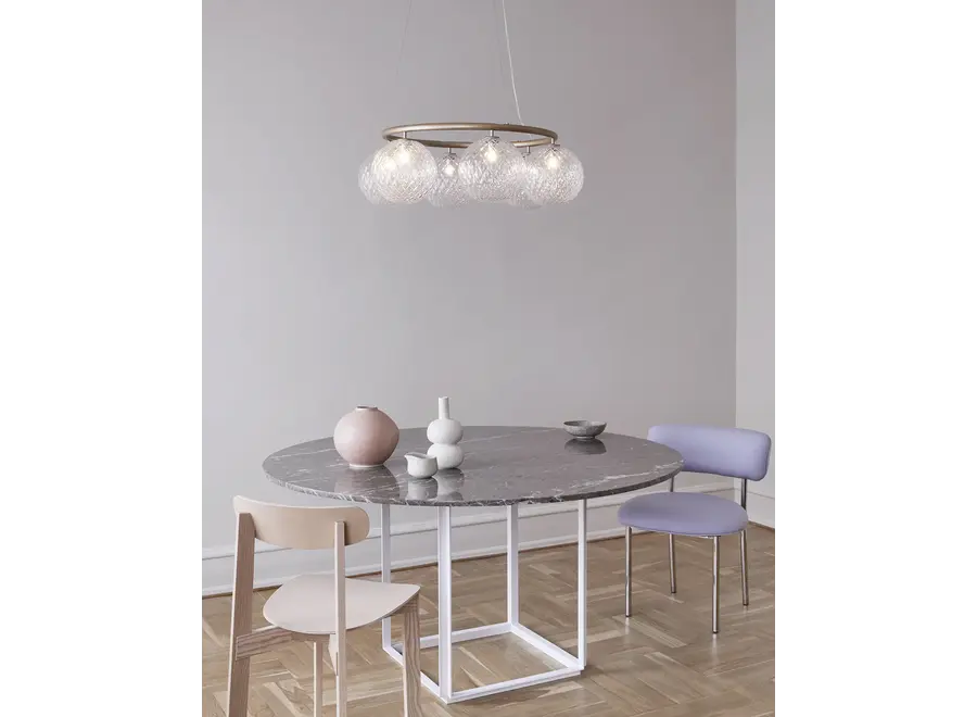 Hanglamp Miira 6 - Circular - Brass - Optic clear