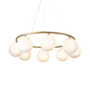 Pendant lamp Miira 8 - Circular - Brass - Opal