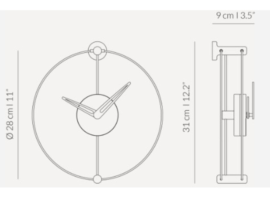 Horloge design 'Nano' - Black