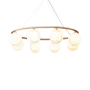 Hanglamp Miira 8 - Oval - Brass- Opal