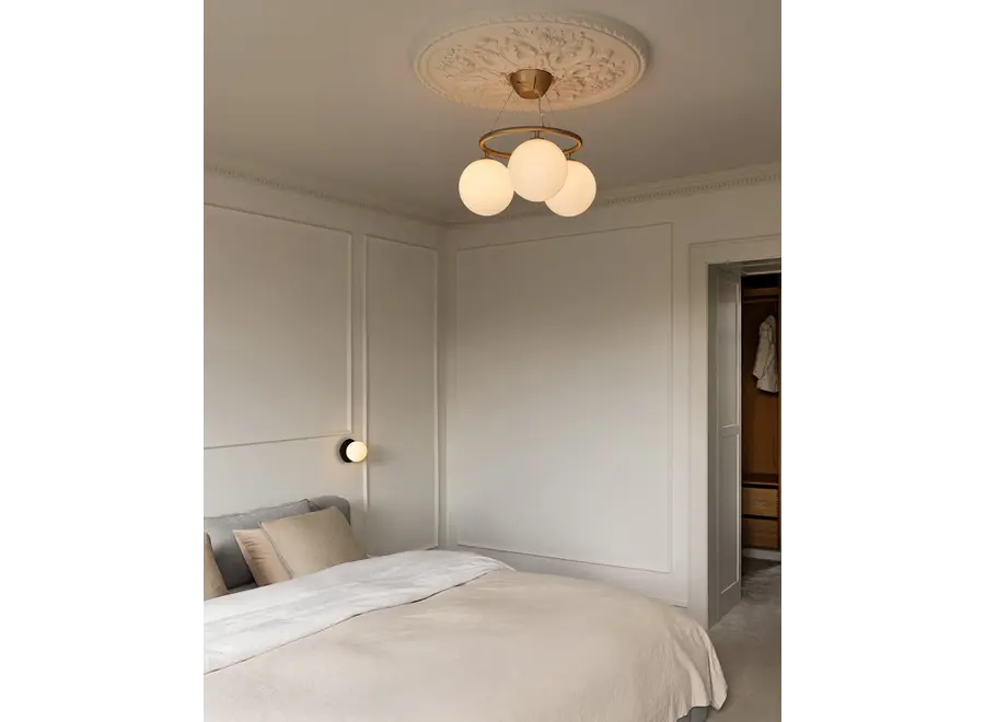 Hanglamp Miira 3 - Circular - Brass - Opal