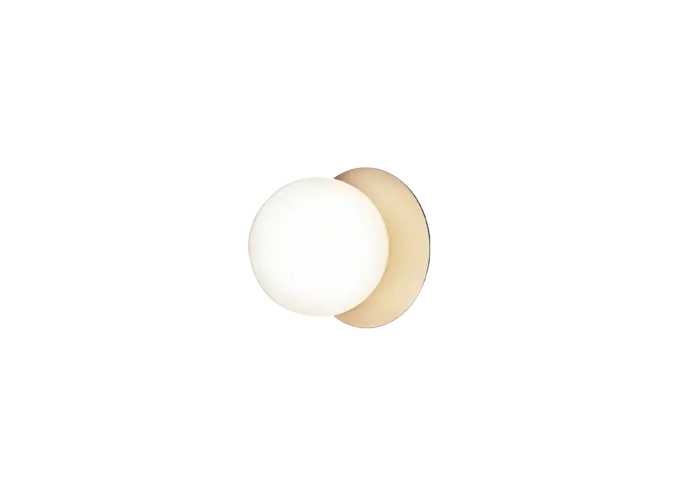 Wall lamp Liila 1 - Medium - Nordic gold - Opal