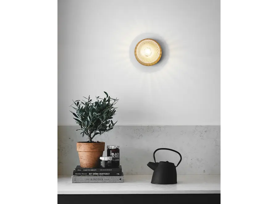 Wandleuchte Liila 1 - Medium - Nordic gold - Optic clear