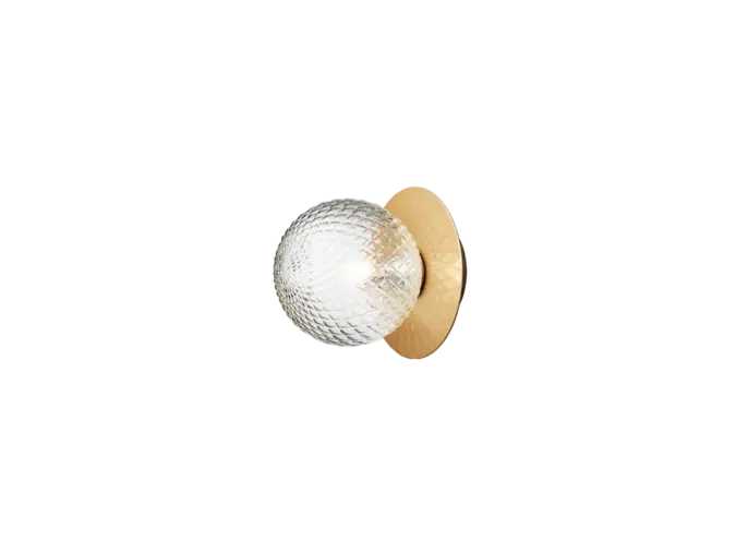 Wandlamp Liila 1 - Medium - Nordic gold - Optic clear