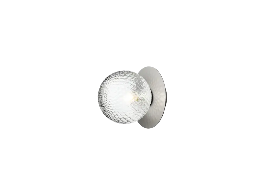 Wall lamp Liila 1 - Medium - Light silver - Optic clear