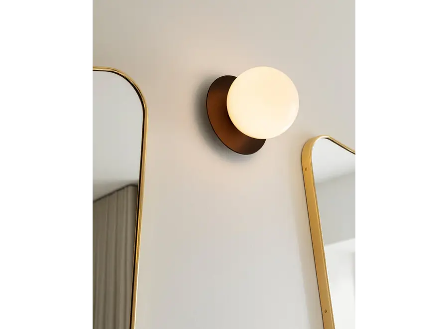 Lampe murale Liila 1 - Medium - Black - Opal