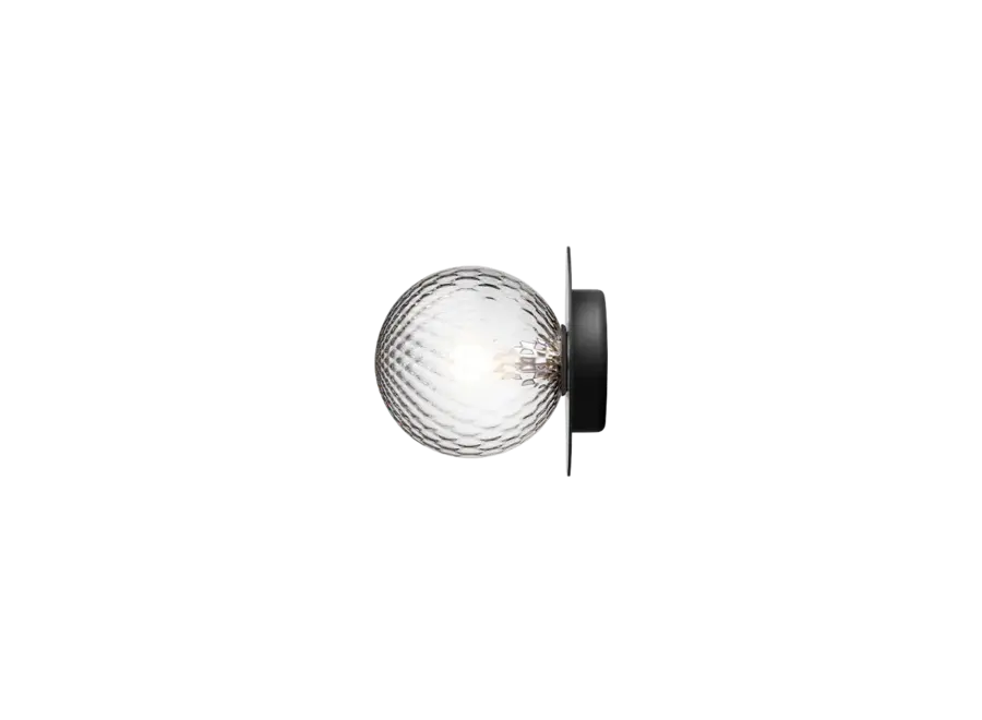 Wall lamp Liila 1 - Medium - Black - Optic clear