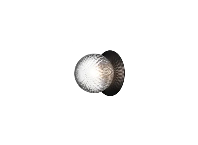 Wandleuchte Liila 1 - Medium - Black - Optic clear