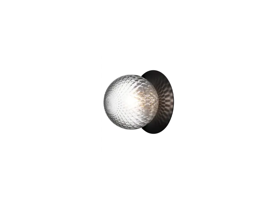 Wandlamp Liila 1 - Medium - Black - Optic clear