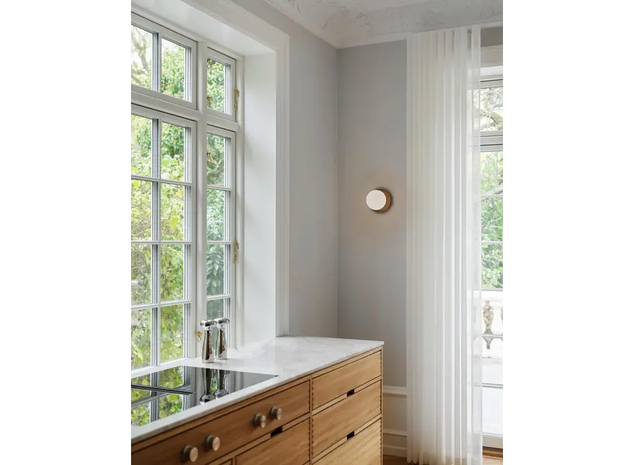 Lampe murale Liila 1 - Medium - Dark bronze - Opal