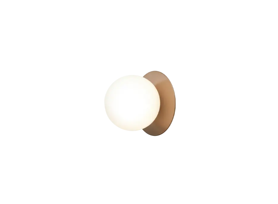 Wall lamp Liila 1 - Medium - Dark bronze - Opal