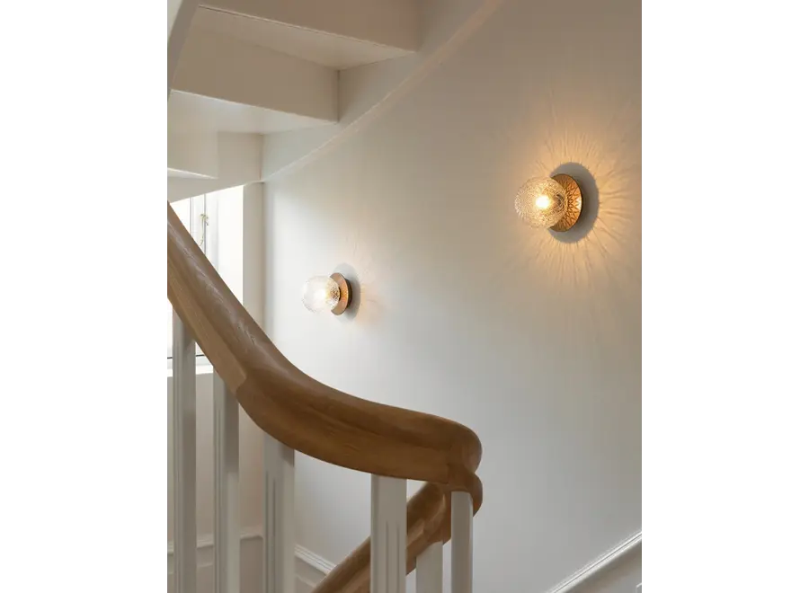 Wall lamp Liila 1 - Medium - Dark bronze - Optic clear