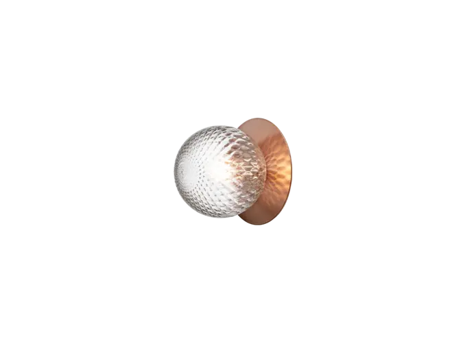 Wandlamp Liila 1 - Medium - Dark bronze - Optic clear