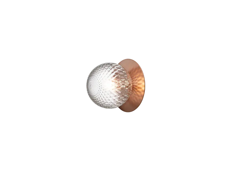 Lampe murale Liila 1 - Medium - Dark bronze - Optic clear