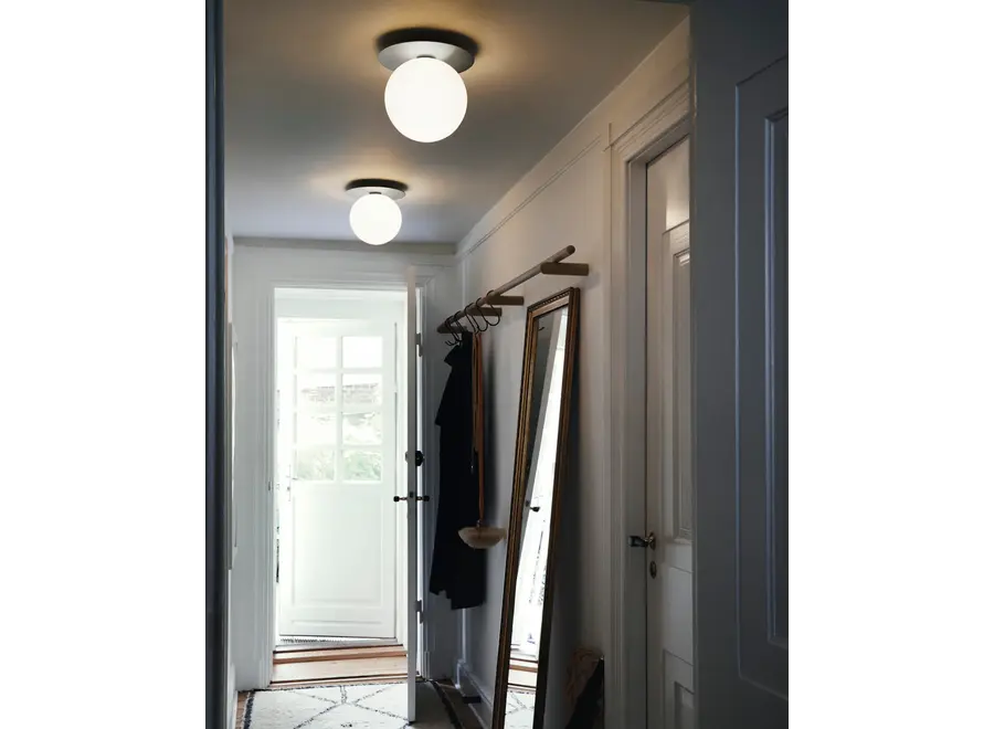 Wall lamp Liila 1 - Large - Light silver - Opal