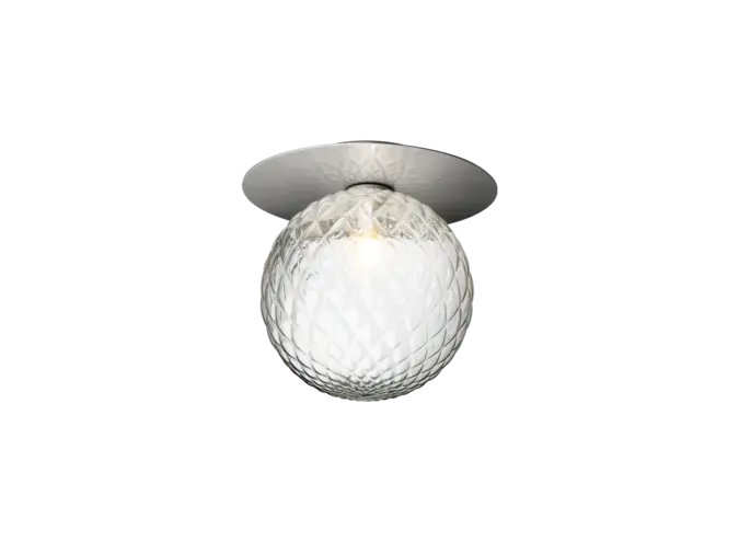 Wall lamp Liila 1 - Large - Light silver - Optic clear