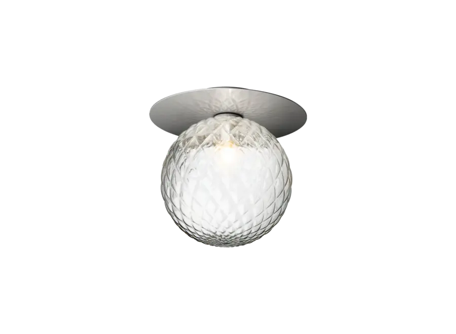 Lampe murale Liila 1 - Large - Light silver - Optic clear