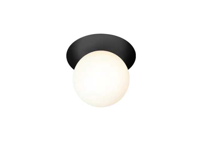 Wall lamp Liila 1 - Large - Black - Opal