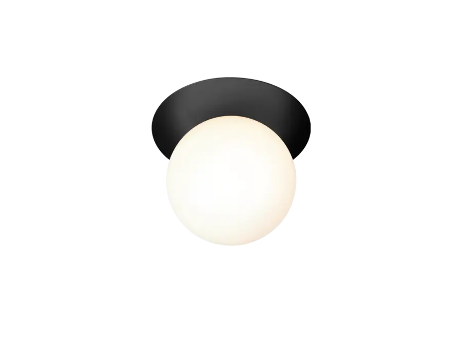 Wall lamp Liila 1 - Large - Black - Opal