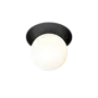 Wall lamp Liila 1 - Large - Black - Opal