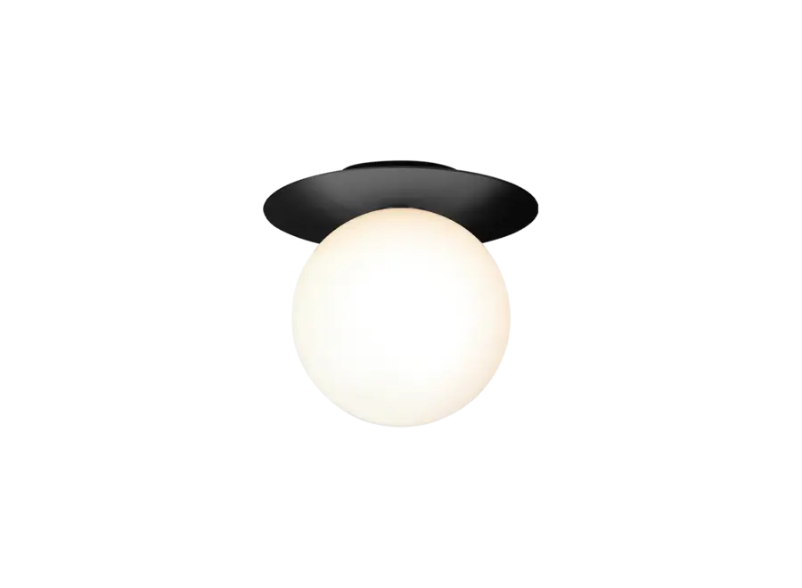 Wall lamp Liila 1 - Large - Black - Opal
