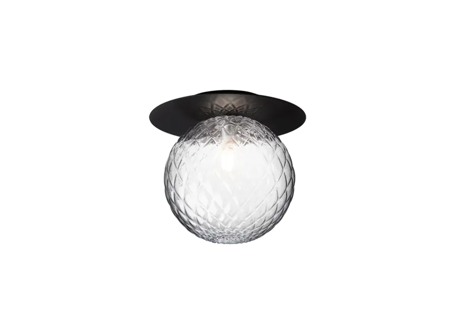 Wall lamp Liila 1 - Large - Black - Optic clear