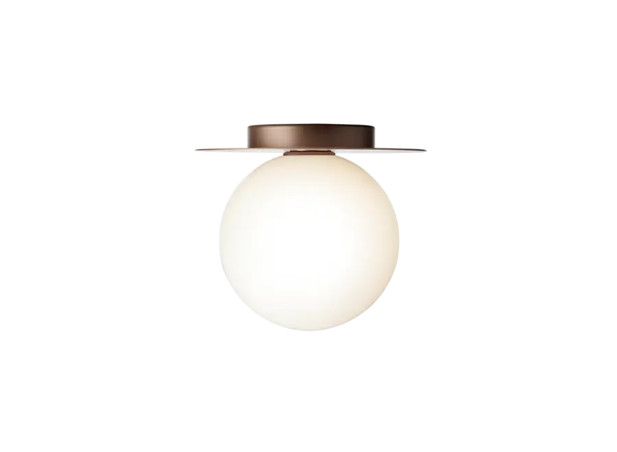 Wandleuchte Liila 1 - Large - Dark bronze - Opal