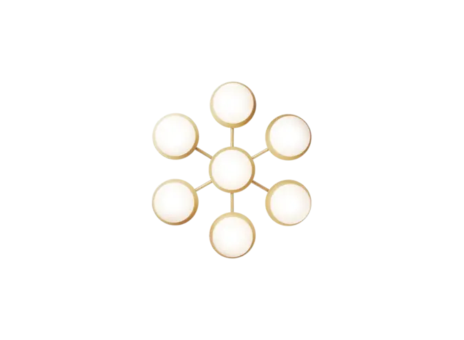 Wandleuchte Liila Star - Nordic gold - Opal