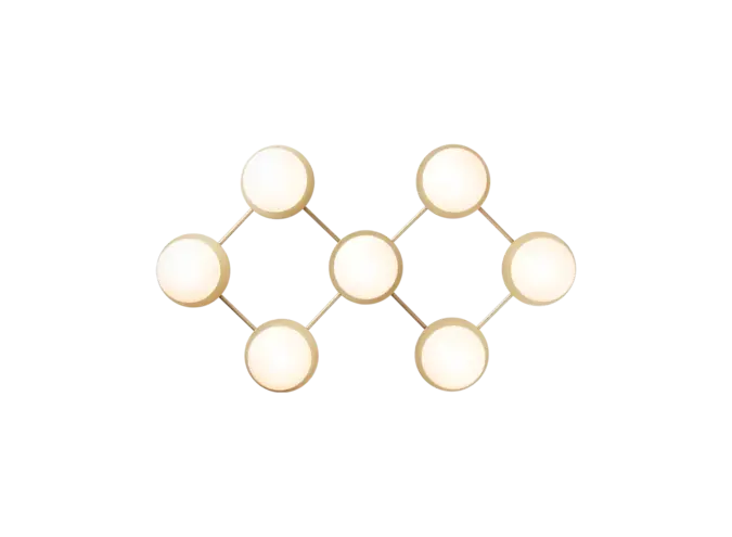 Wandlamp Liila 7 - Nordic gold - Opal