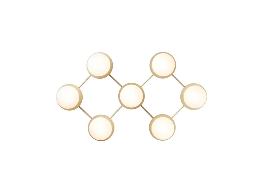 Wandlamp Liila 7 - Nordic gold - Opal