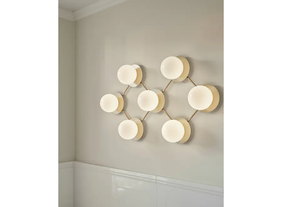 Wall lamp Liila 7 - Nordic gold - Opal