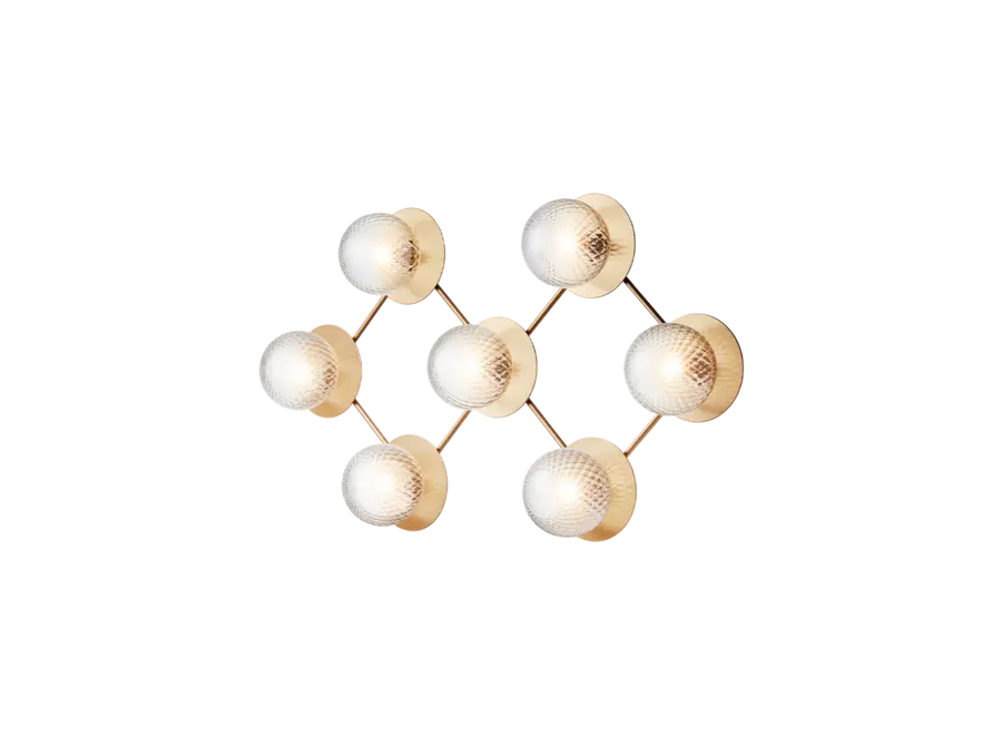 Wall lamp Liila 7 - Nordic gold - Optic clear