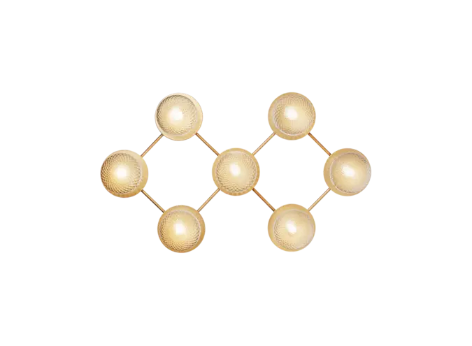 Wandleuchte Liila 7 - Nordic gold - Optic clear