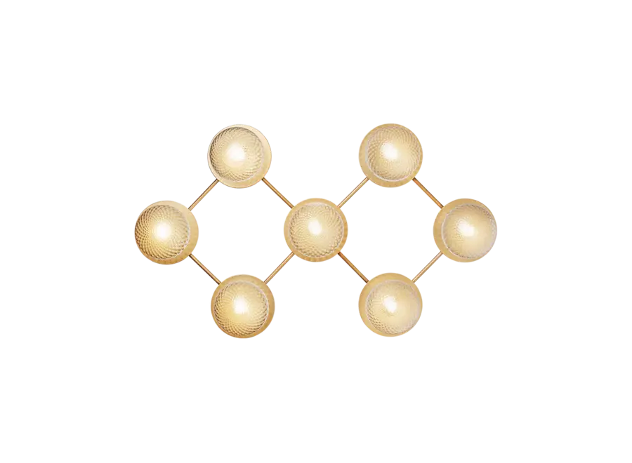 Wall lamp Liila 7 - Nordic gold - Optic clear