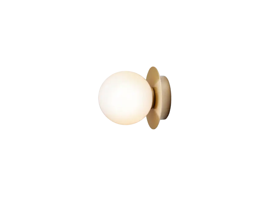 Wall lamp Liila 1 - Small - Nordic gold - Opal