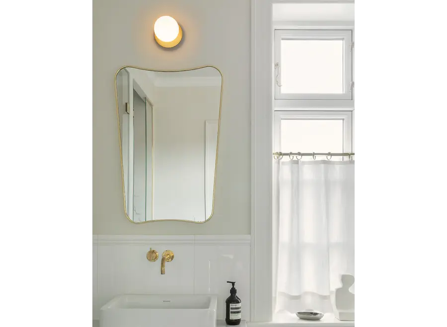 Wandleuchte Liila 1 - Small - Nordic gold - Opal