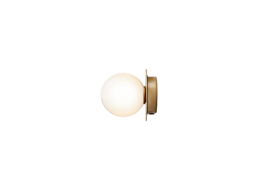 Lampe murale Liila 1 - Small - Nordic gold - Opal