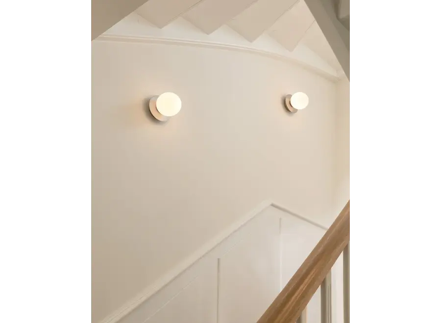 Lampe murale Liila 1 - Small - Light silver - Opal