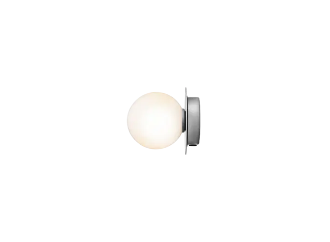 Wandlamp Liila 1 - Small - Light silver - Opal