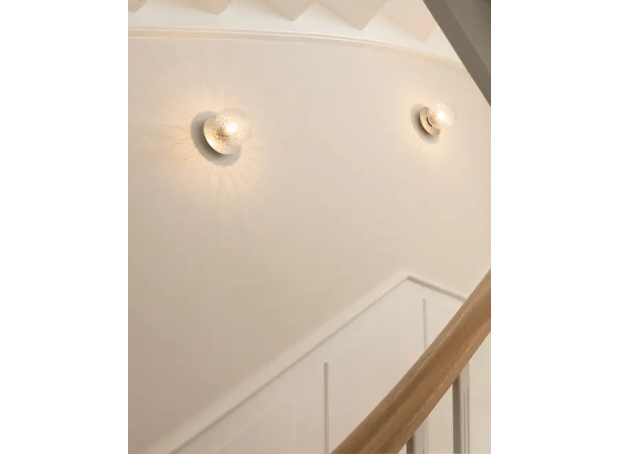 Wandlamp Liila 1 - Small - Light silver - Optic clear
