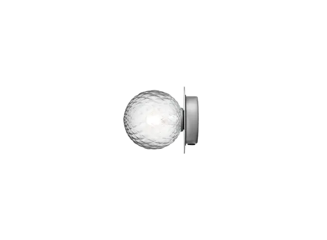 Lampe murale Liila 1 - Small - Light silver - Optic clear