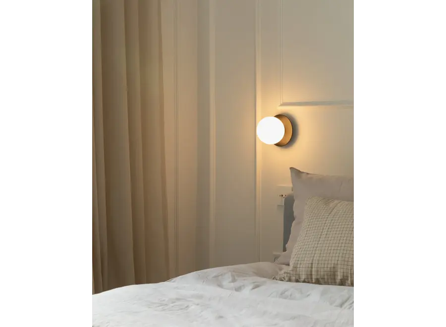 Wandlamp Liila 1 - Small - Black - Opal