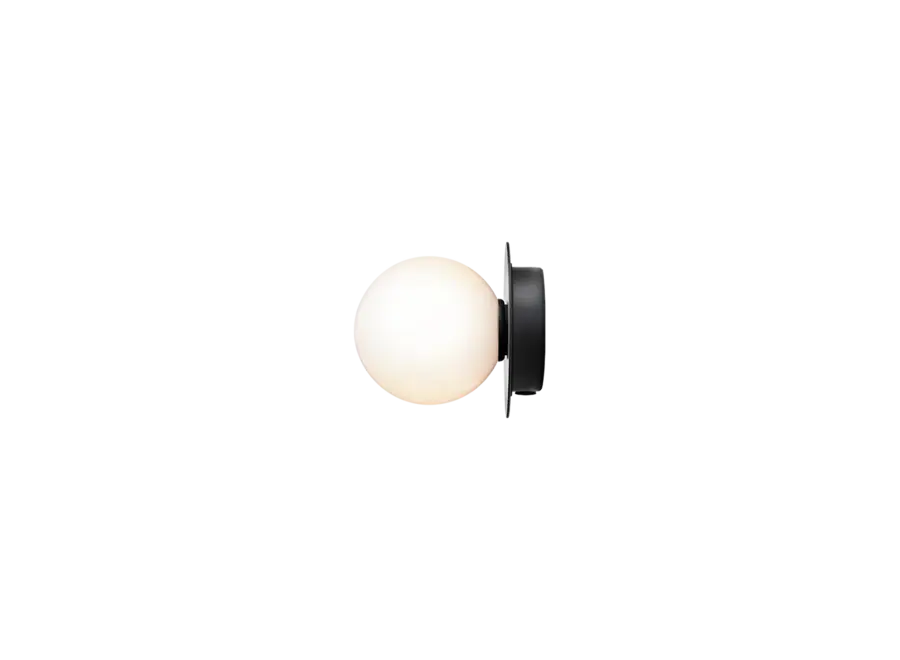 Wall lamp Liila 1 - Small - Black - Opal