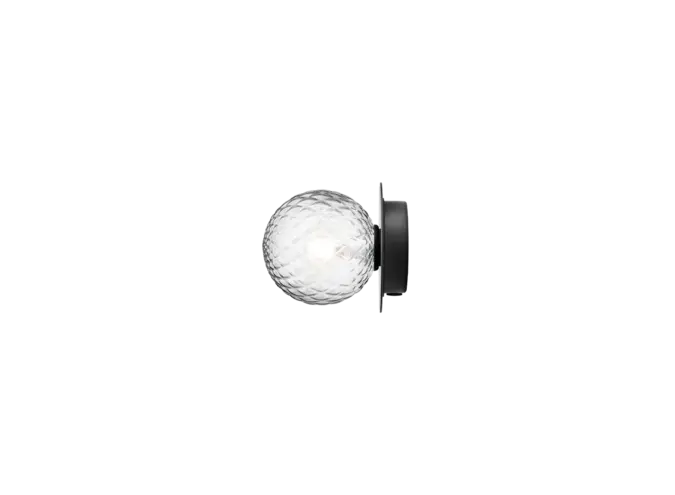 Wall lamp Liila 1 - Small - Black - Optic clear