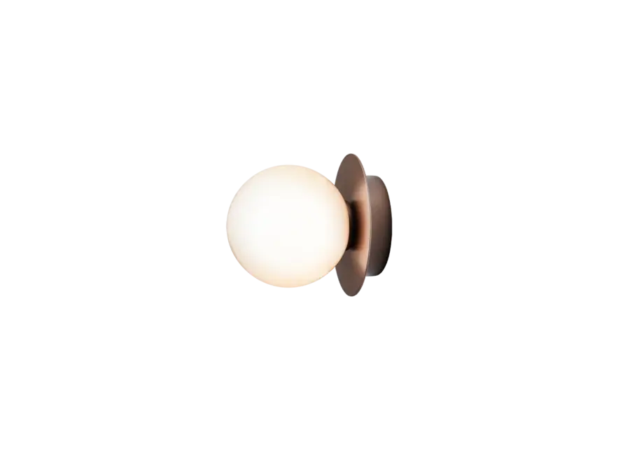 Wandlamp Liila 1 - Small - Dark bronze - Opal
