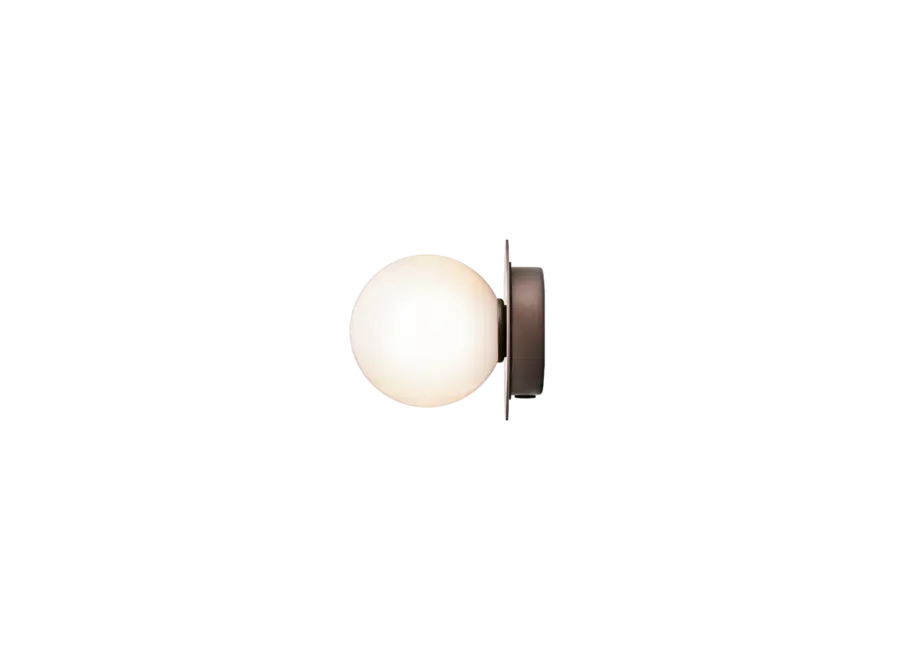 Lampe murale Liila 1 - Small - Dark bronze - Opal