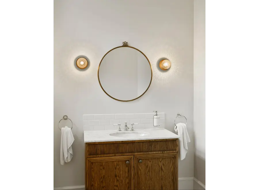 Wandleuchte Liila 1 - Small - Dark bronze - Optic clear